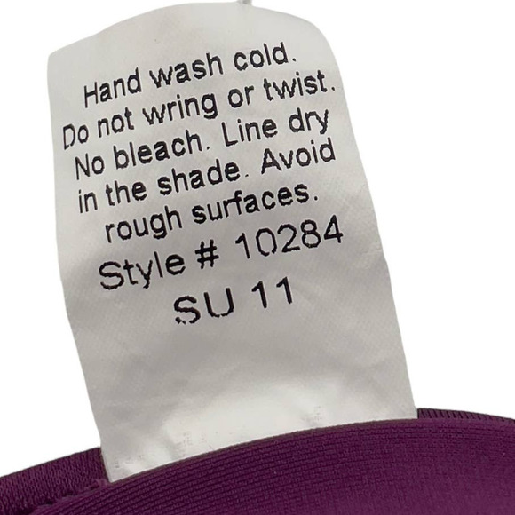 J. Crew Swimsuit Bikini Top Swim Skirt Bottoms Purple Color Block | 32D / Small - Picture 12 of 12